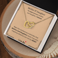 Captivating Gift "Mother & Daughter, I Love You" Interlocking Hearts Necklace