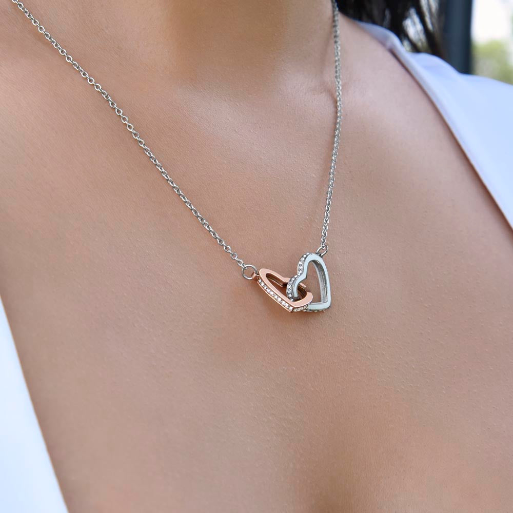 A Forever Connection "To My Amazing Sister" Interlocking Hearts Necklace