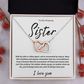 A Forever Connection "To My Amazing Sister" Interlocking Hearts Necklace