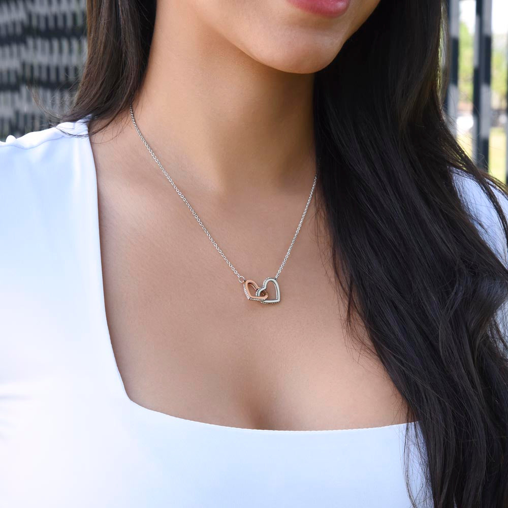 A Forever Connection "To My Amazing Sister" Interlocking Hearts Necklace