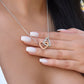 Captivating Gift "Mother & Daughter, I Love You" Interlocking Hearts Necklace