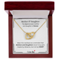Captivating Gift "Mother & Daughter, I Love You" Interlocking Hearts Necklace