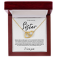 A Forever Connection "To My Amazing Sister" Interlocking Hearts Necklace