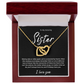 A Forever Connection "To My Amazing Sister" Interlocking Hearts Necklace