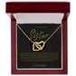 A Forever Connection "To My Amazing Sister" Interlocking Hearts Necklace