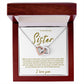 A Forever Connection "To My Amazing Sister" Interlocking Hearts Necklace