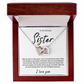 A Forever Connection "To My Amazing Sister" Interlocking Hearts Necklace