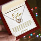 A Forever Connection "To My Amazing Sister" Interlocking Hearts Necklace