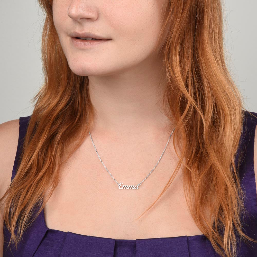 Honor her with this "Custom Name Necklace"