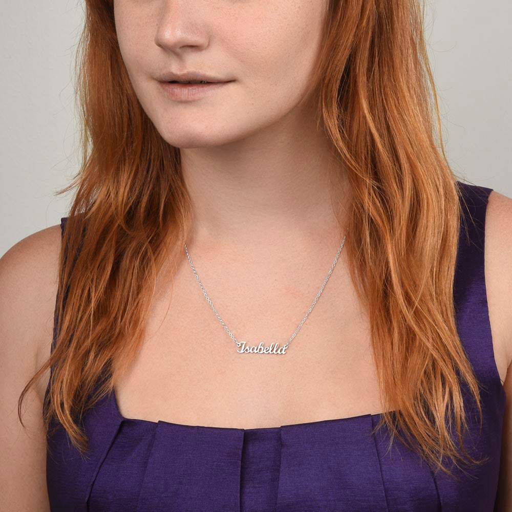 Reward the heart of a winner with a "Custom Name Necklace"