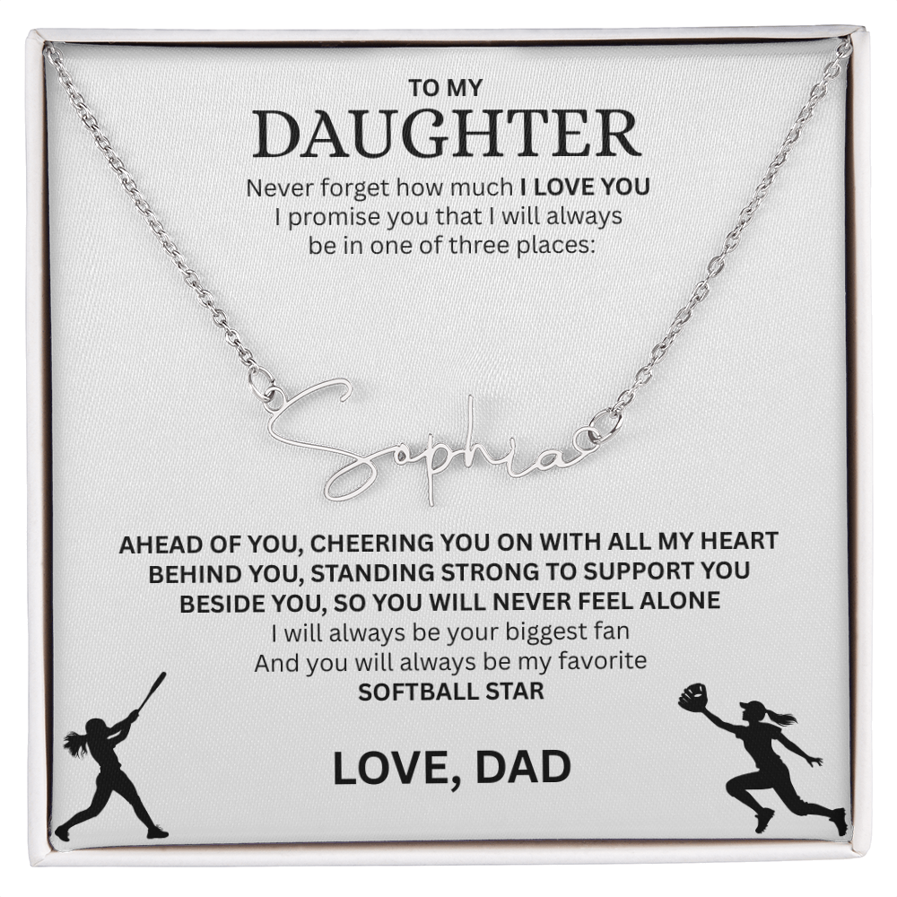 Shine a light on her success with this "Signature Name Necklace"