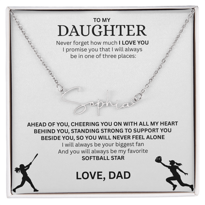 Shine a light on her success with this "Signature Name Necklace"