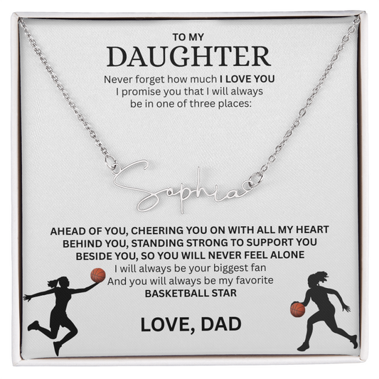 Celebrate your "All-Star" with this Signature Name Necklace