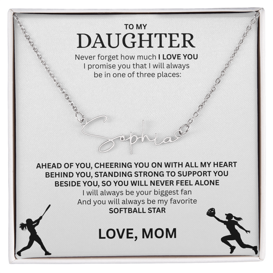 Shine a light on her success with this "Signature Name Necklace"