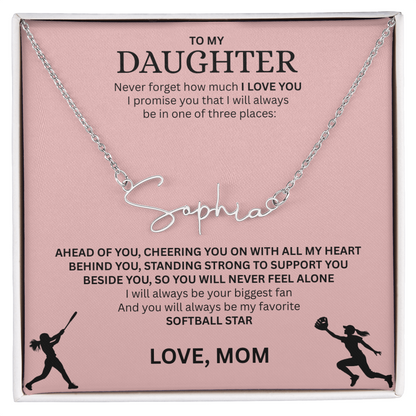 Shine a light on her success with this "Signature Name Necklace"