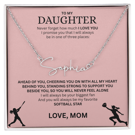 Shine a light on her success with this "Signature Name Necklace"