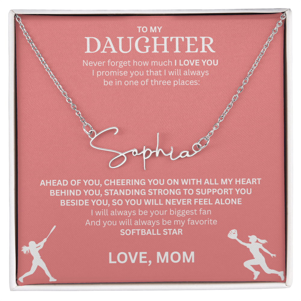 Shine a light on her success with this "Signature Name Necklace"