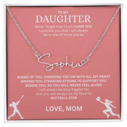 Shine a light on her success with this "Signature Name Necklace"