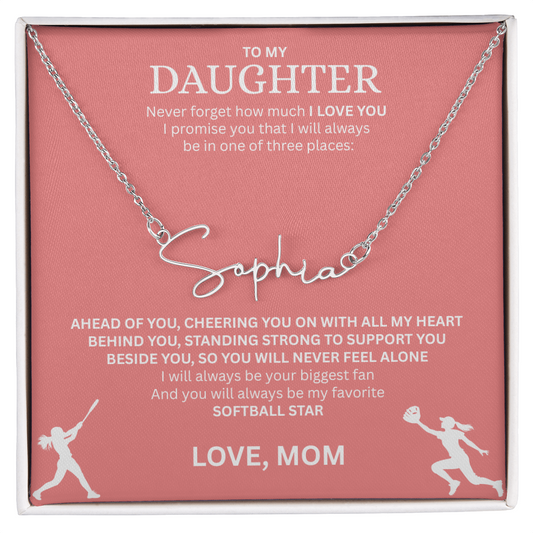 Shine a light on her success with this "Signature Name Necklace"