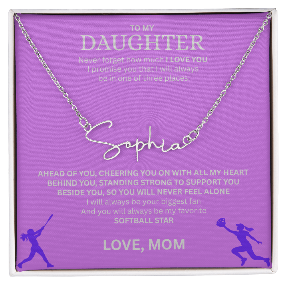 Shine a light on her success with this "Signature Name Necklace"