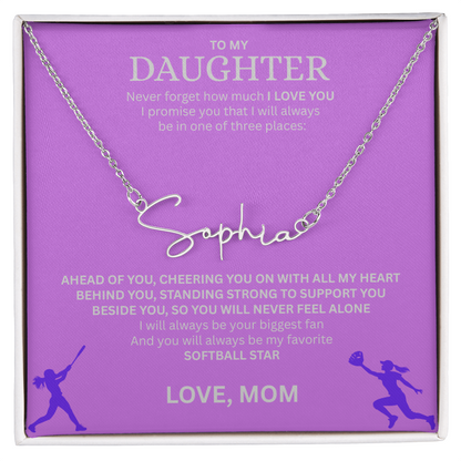 Shine a light on her success with this "Signature Name Necklace"