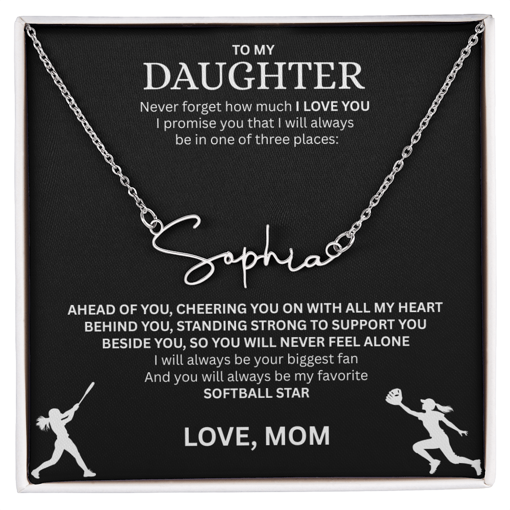Shine a light on her success with this "Signature Name Necklace"