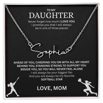 Shine a light on her success with this "Signature Name Necklace"
