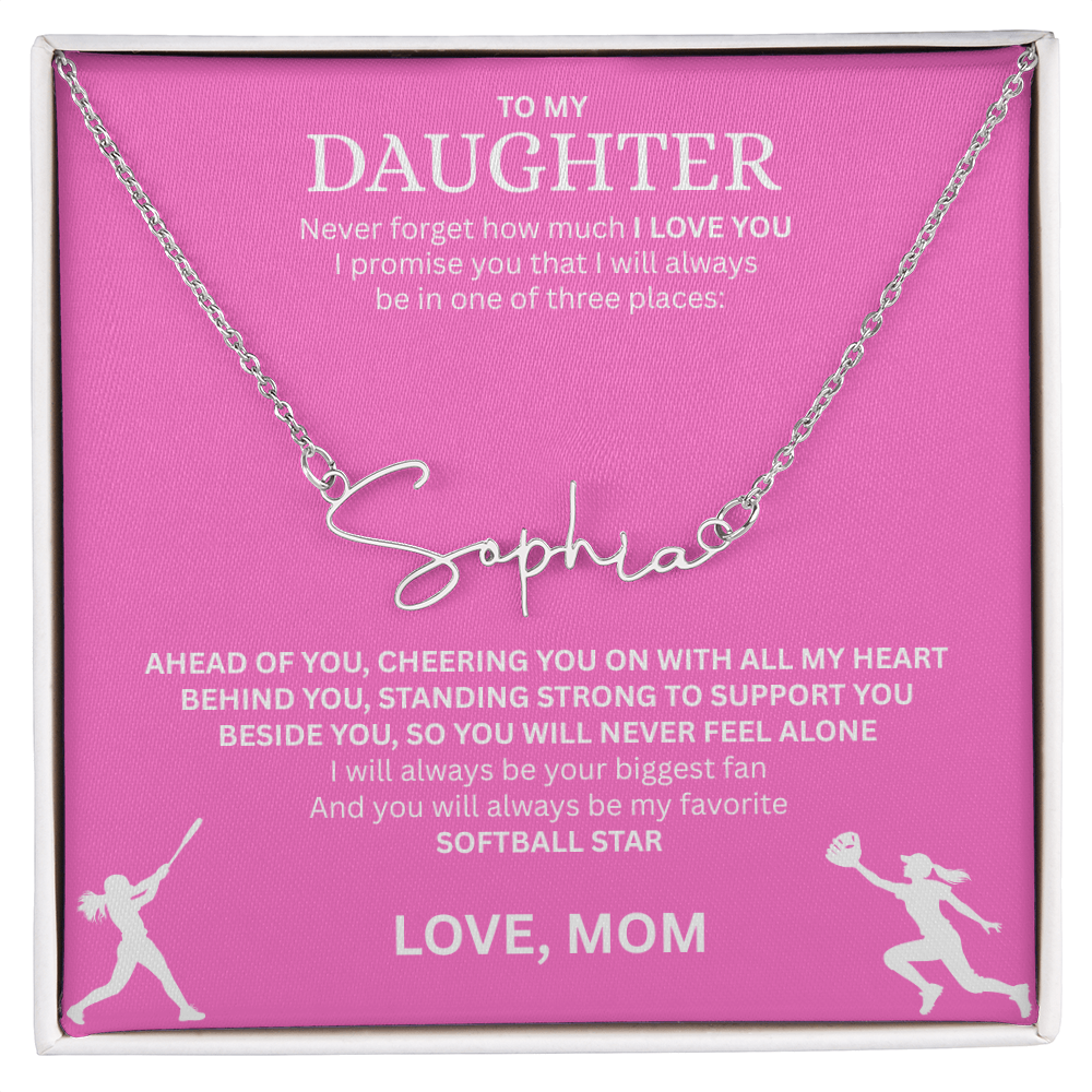 Shine a light on her success with this "Signature Name Necklace"