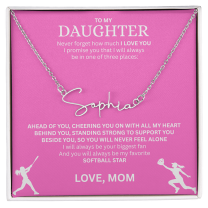 Shine a light on her success with this "Signature Name Necklace"