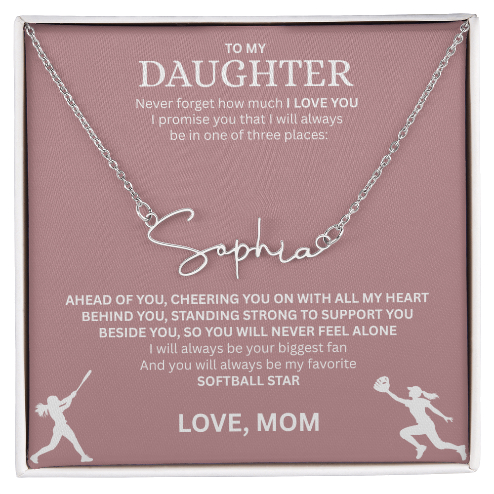 Shine a light on her success with this "Signature Name Necklace"