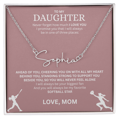 Shine a light on her success with this "Signature Name Necklace"