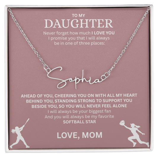 Shine a light on her success with this "Signature Name Necklace"