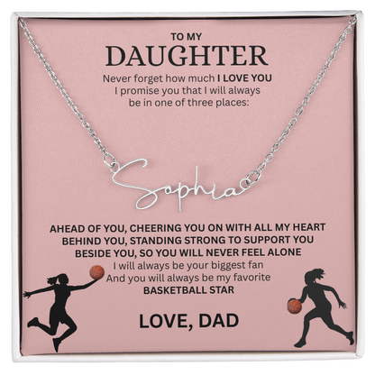 Celebrate your "All-Star" with this Signature Name Necklace