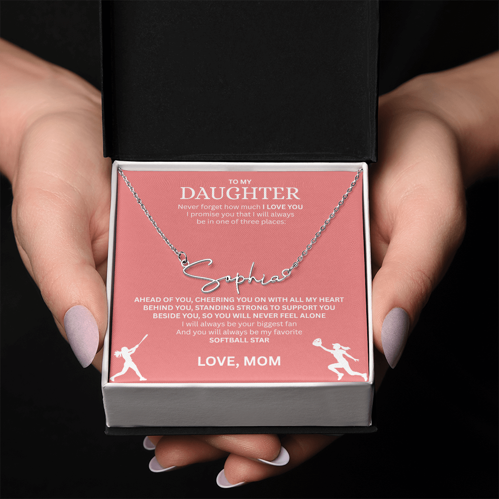 Shine a light on her success with this "Signature Name Necklace"