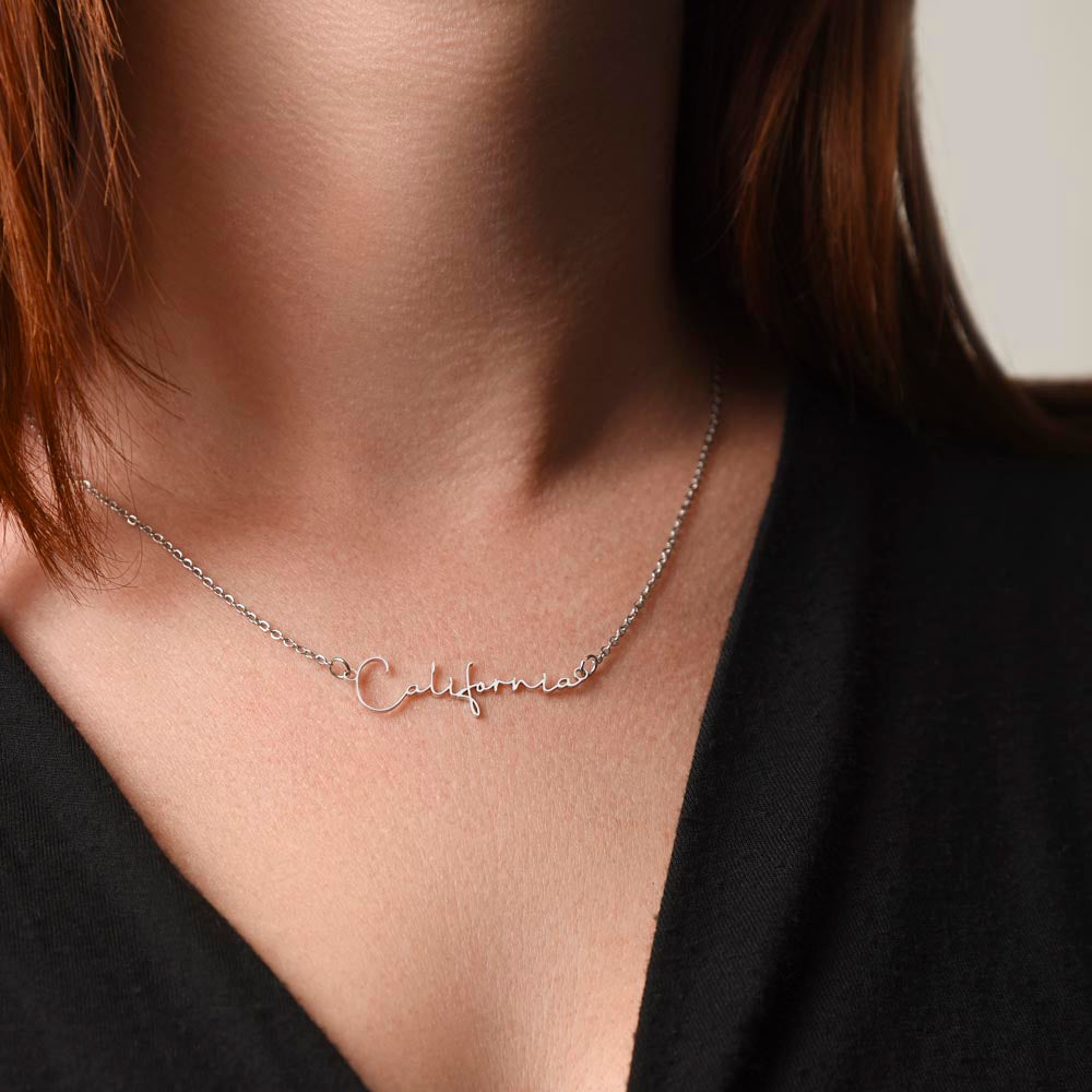 Celebrate your "All-Star" with this Signature Name Necklace