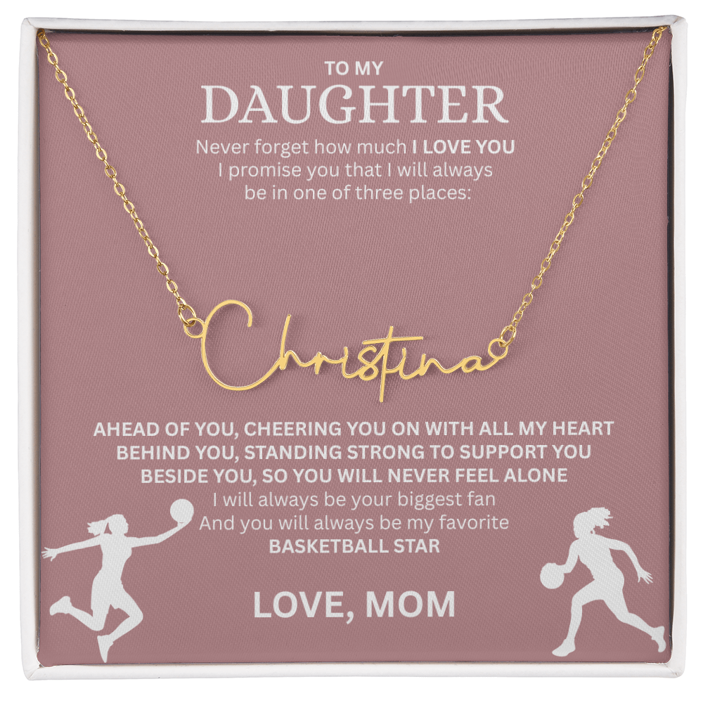 Celebrate your "All-Star" with this Signature Name Necklace