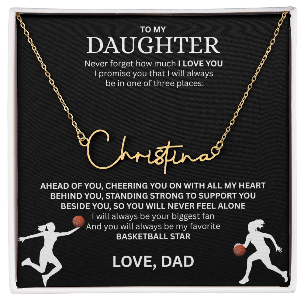 Celebrate your "All-Star" with this Signature Name Necklace