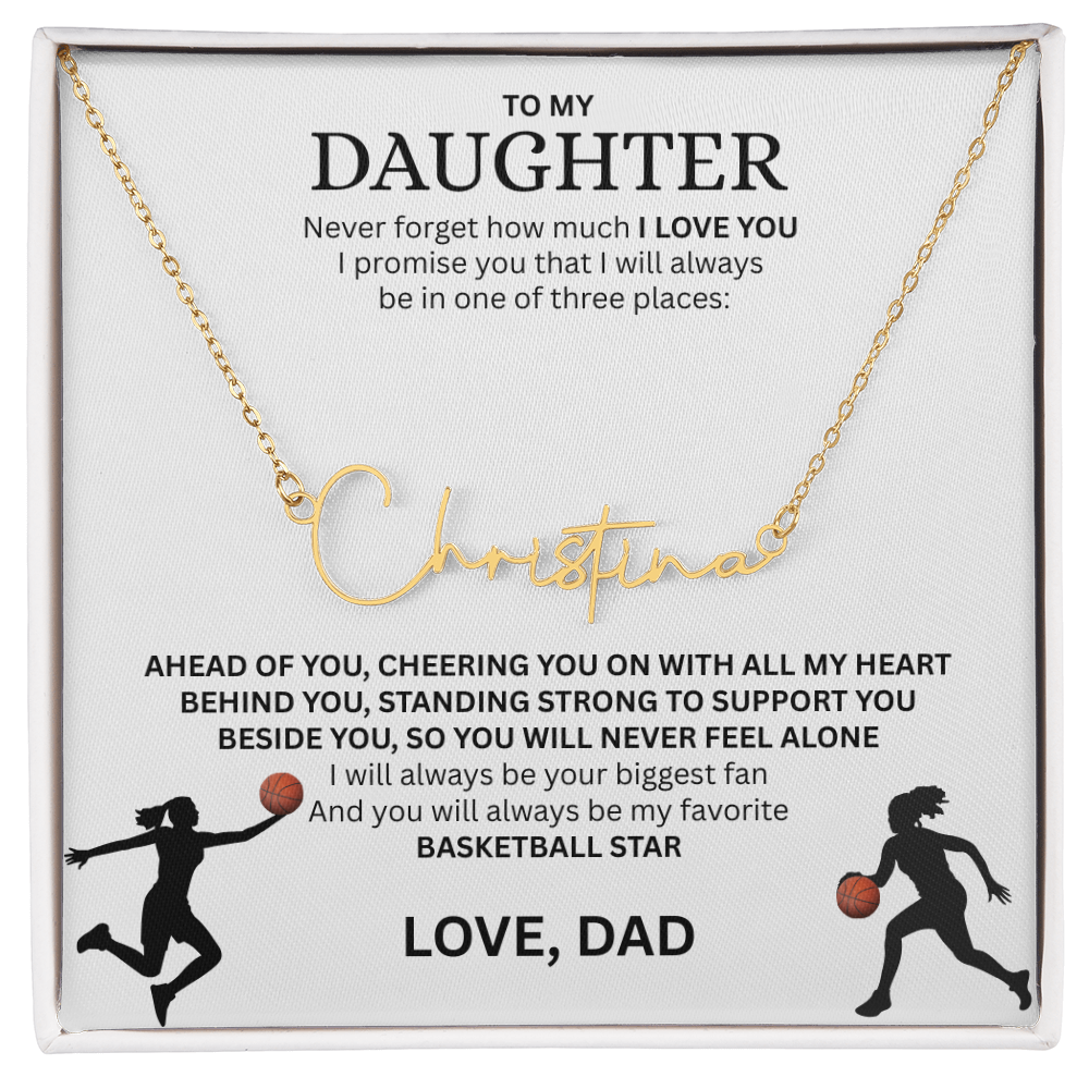 Celebrate your "All-Star" with this Signature Name Necklace