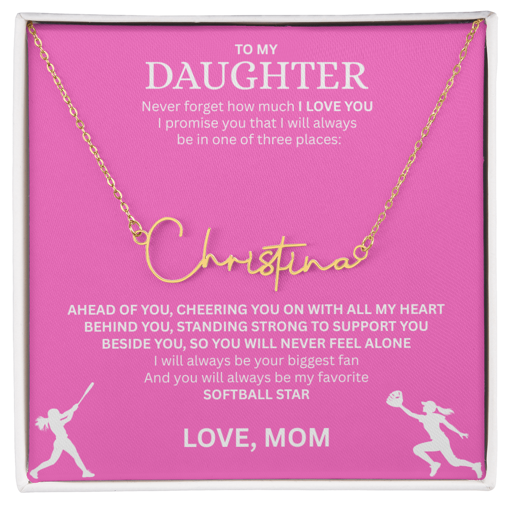 Shine a light on her success with this "Signature Name Necklace"