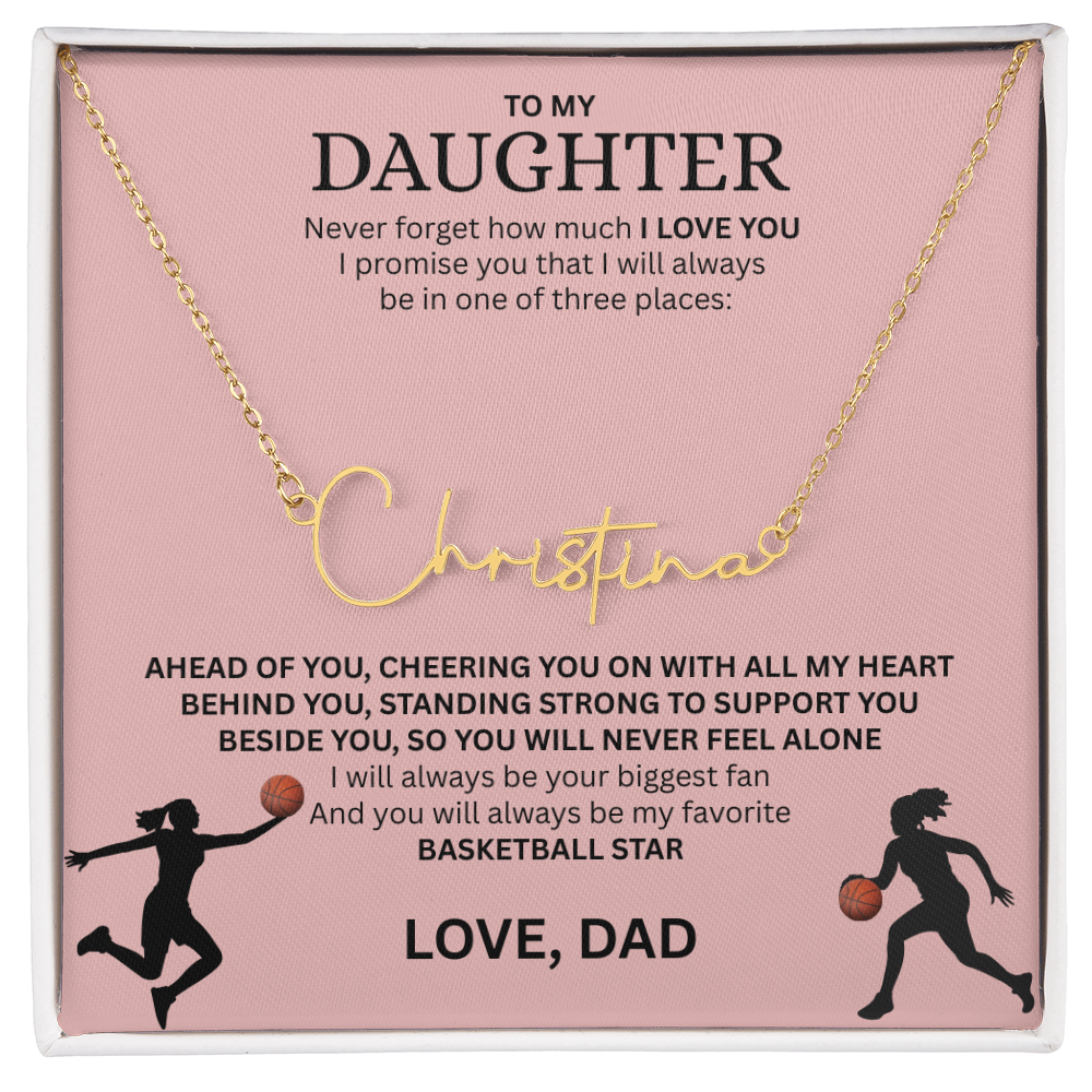 Celebrate your "All-Star" with this Signature Name Necklace