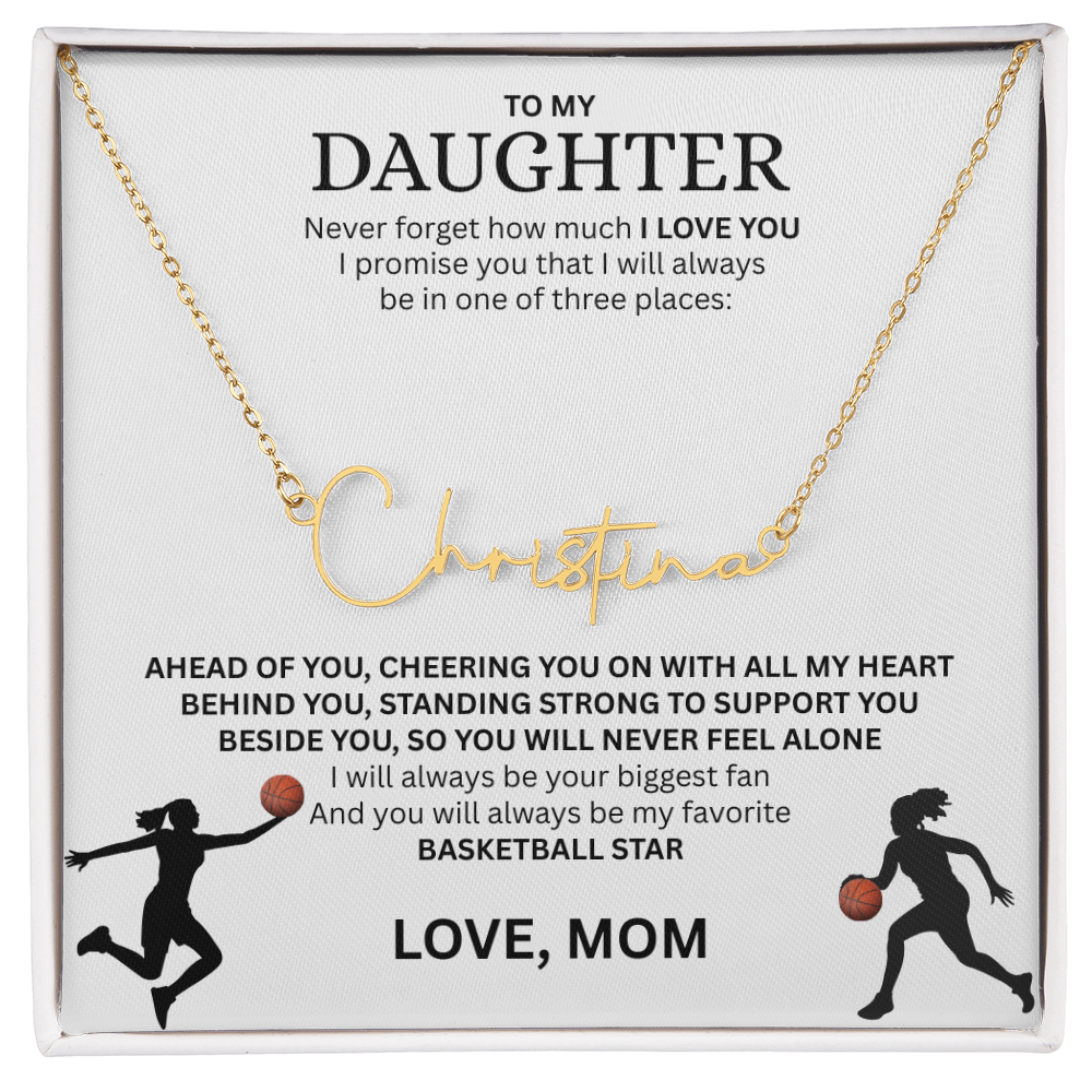 Celebrate your "All-Star" with this Signature Name Necklace