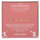 Shine a light on her success with this "Signature Name Necklace"