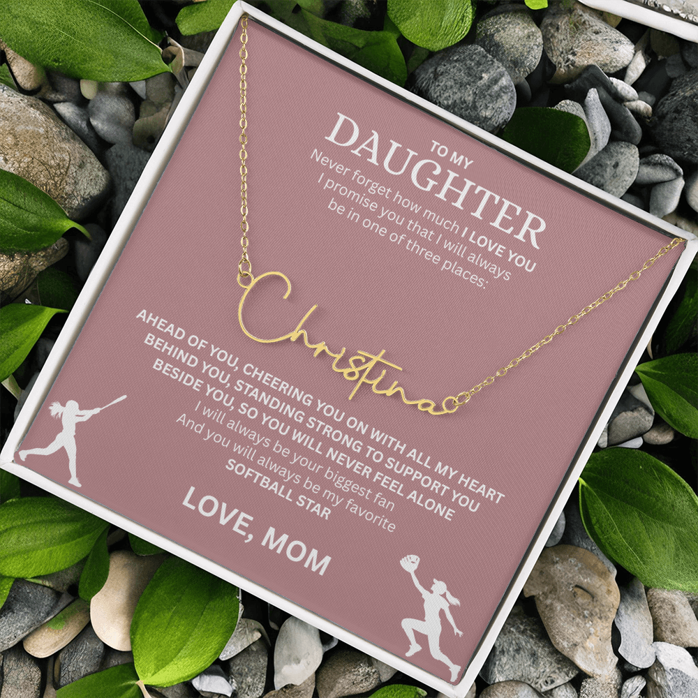 Shine a light on her success with this "Signature Name Necklace"