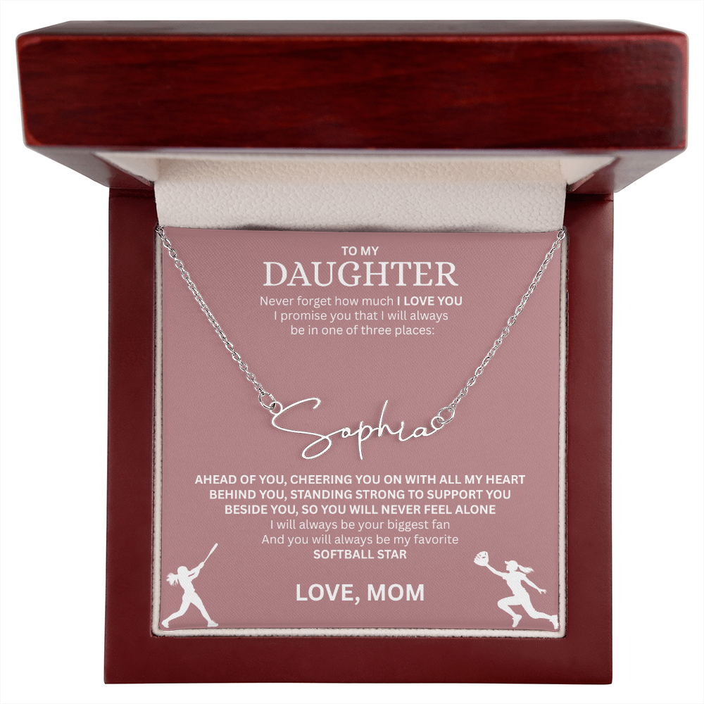 Shine a light on her success with this "Signature Name Necklace"