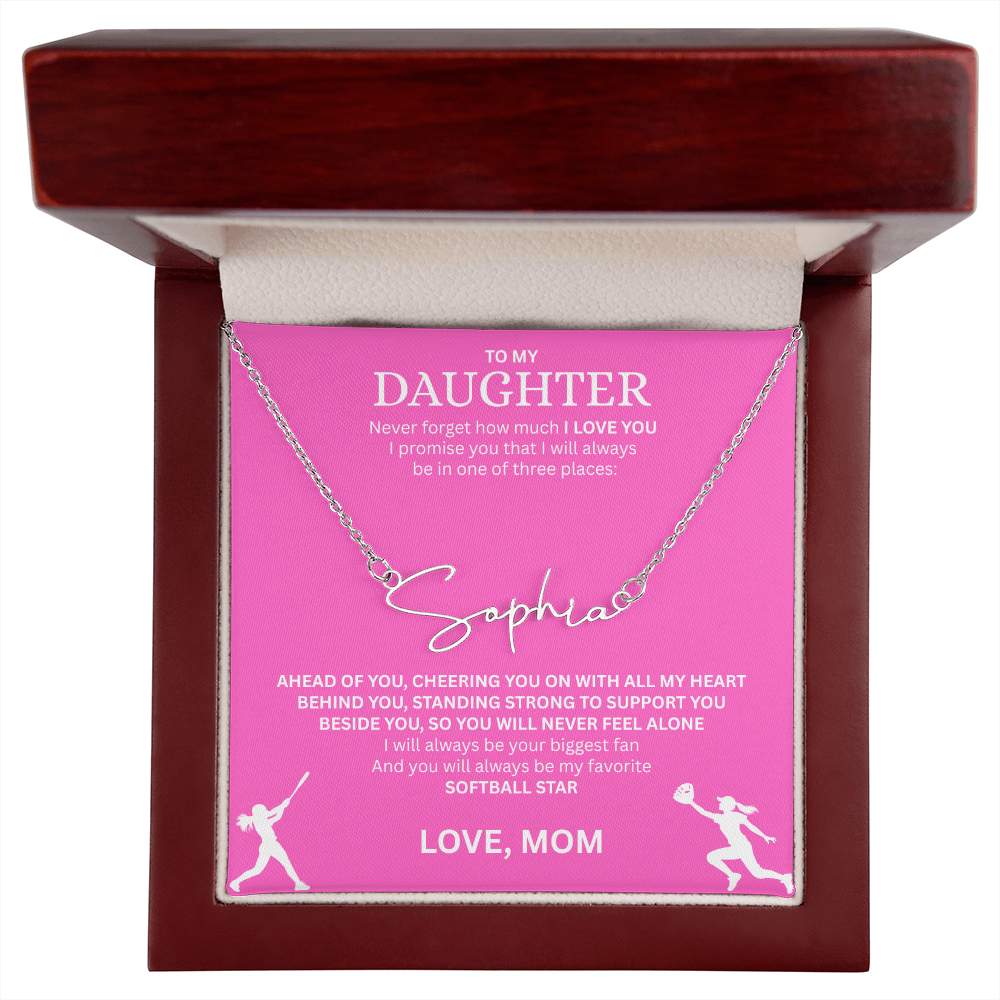 Shine a light on her success with this "Signature Name Necklace"