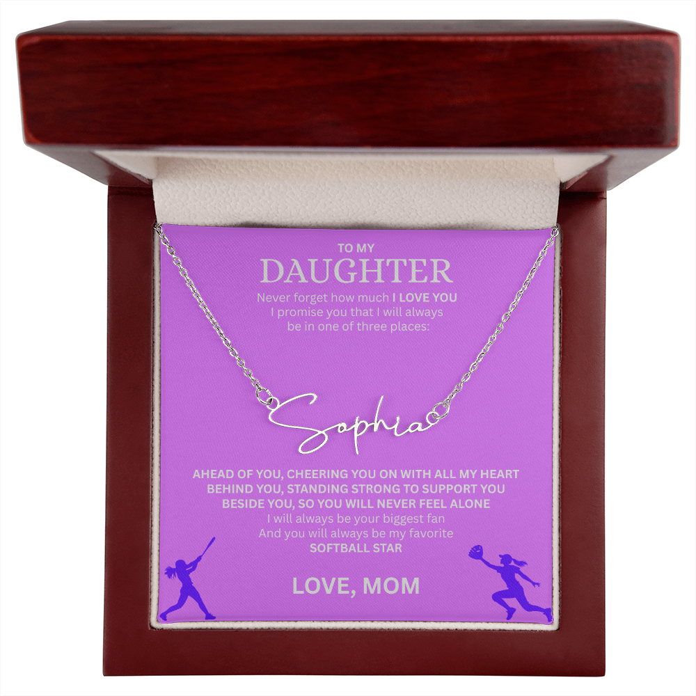 Shine a light on her success with this "Signature Name Necklace"