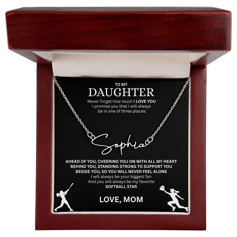 Shine a light on her success with this "Signature Name Necklace"