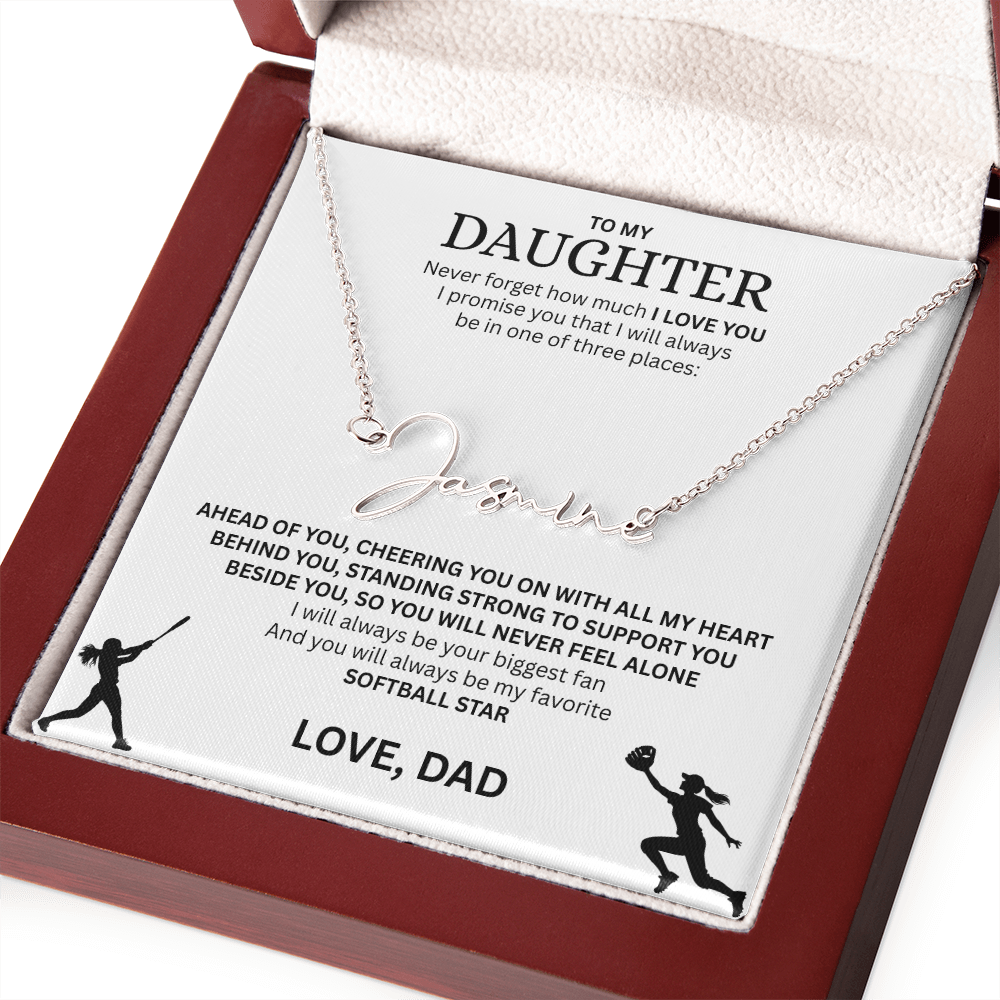 Shine a light on her success with this "Signature Name Necklace"