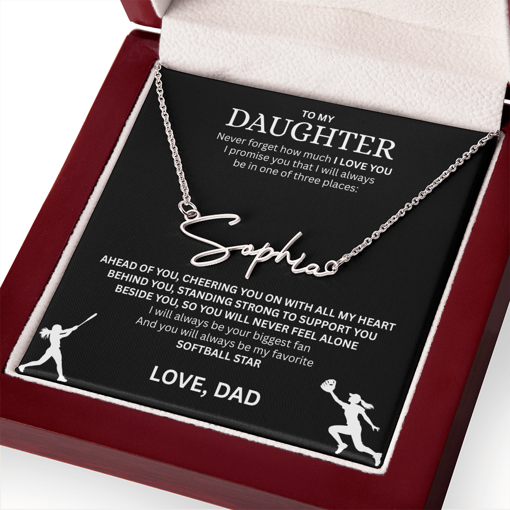 Shine a light on her success with this "Signature Name Necklace"