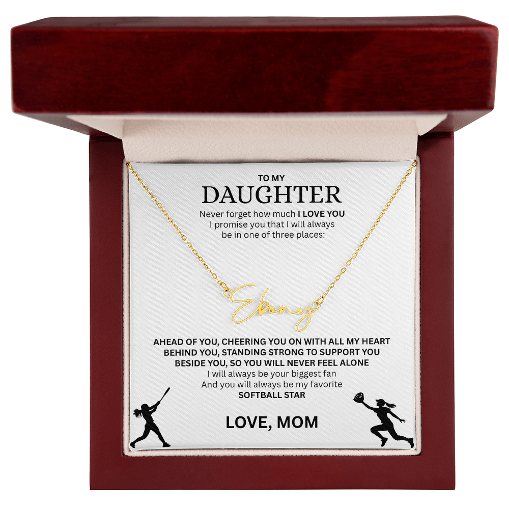 Shine a light on her success with this "Signature Name Necklace"
